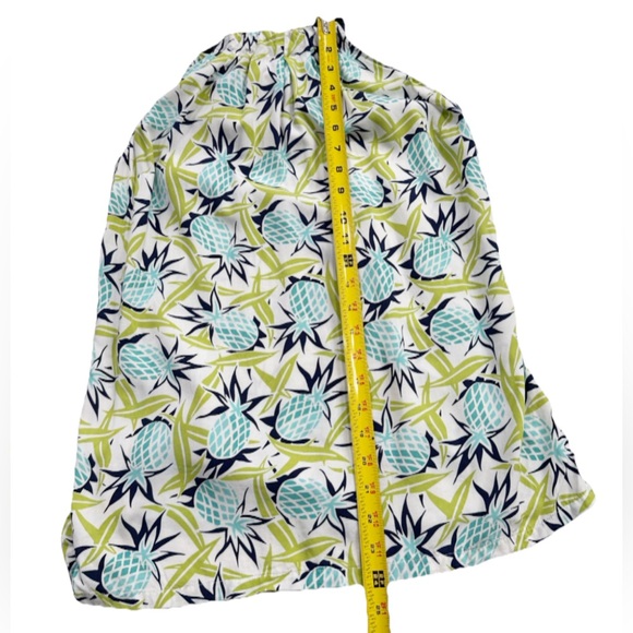 Tommy Bahama Relax Halter Tunic Blouse Womens S Pinapple Green/Blue BOW Back - Picture 6 of 7